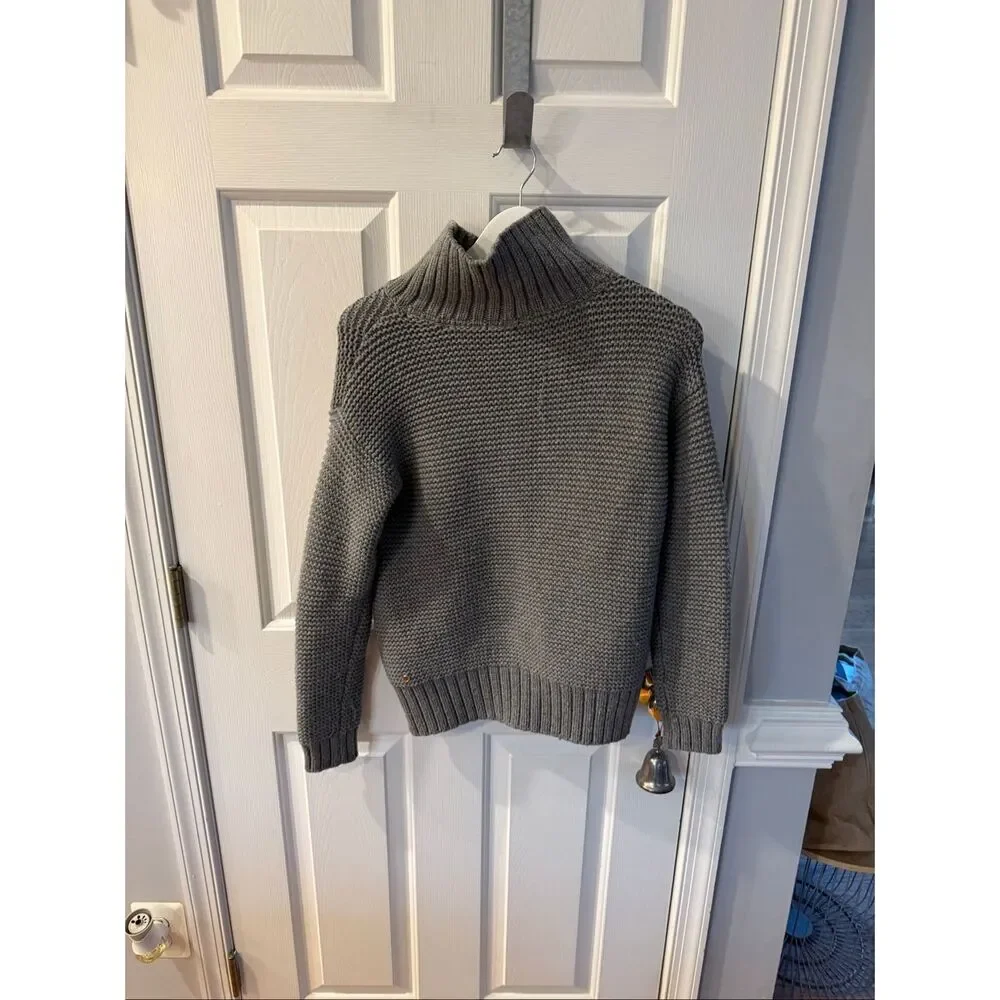 Lululemon Karma Kurmasana Gray Merino Wool Side Zip Sweater sz L - Picture 5 of 7